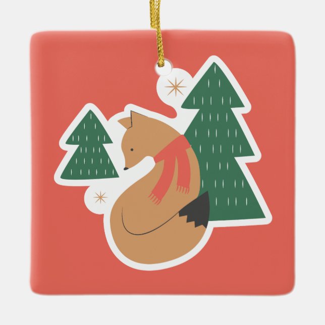  Christmas Cute  Ceramic Ornament (Front)