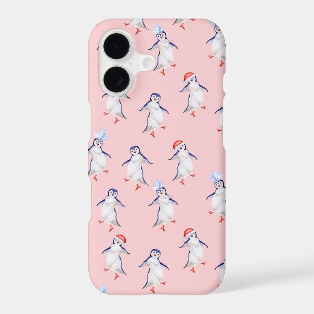 Christmas Cute Dancing Penguins Pattern (Back)
