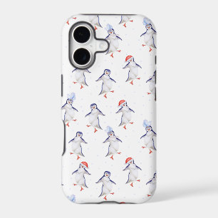 Christmas Cute Dancing Penguins Pattern