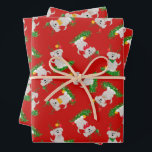 Christmas Cute Dog Whimsical Ornament Gift Wrap<br><div class="desc">Dogs love the holdiays too.  Let them get in on the decorating!</div>