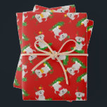 Christmas Cute Dog Whimsical Ornament Gift Wrap<br><div class="desc">Dogs love the holdiays too.  Let them get in on the decorating!</div>