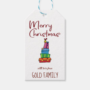 Christmas  Cute  doodle clip art design gifts Gift Tags