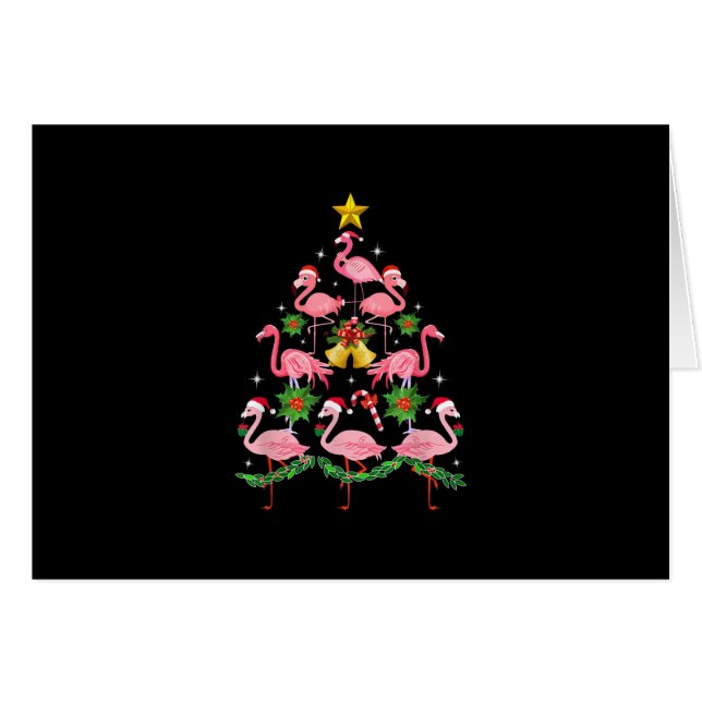 Christmas - Cute Flamingo Christmas Tree (Front Horizontal)