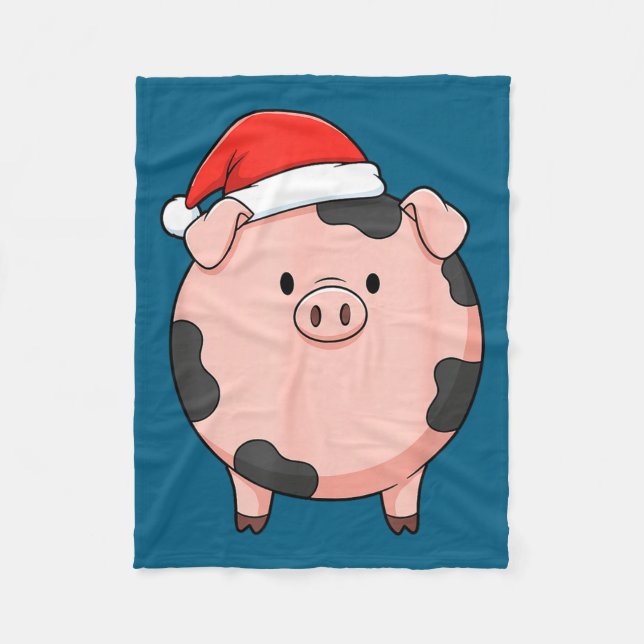 Christmas Cute G Round Nk G Holiday Art  Fleece Blanket (Front)