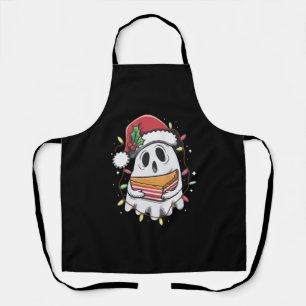 Christmas Cute Ghost Santa Party Xmas Holiday Apron