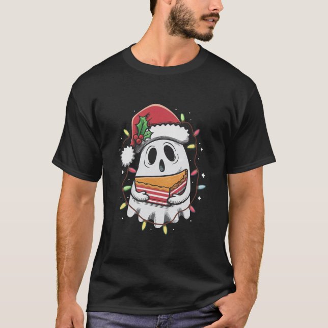 Christmas Cute Ghost Santa Party Xmas Holiday  T-Shirt (Front)