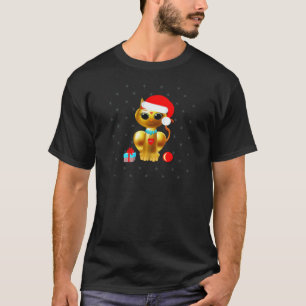 Christmas cute golden kitty cat cartoon T-Shirt
