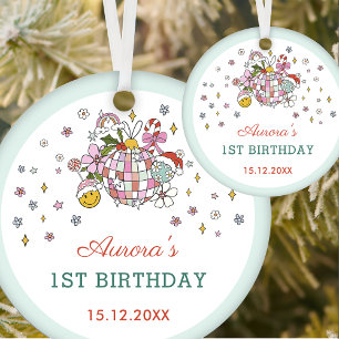 Christmas Cute Groovy Ball Birthday Party Ceramic Tree Decoration