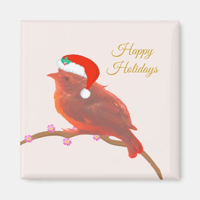 Christmas cute little bird magnet (Front)