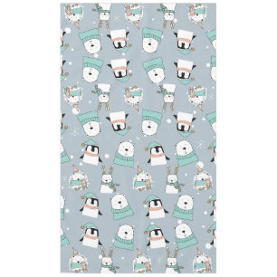 Christmas Cute Modern Animals Tablecloth