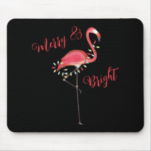 Christmas Cute Nk Flamingo String Lights T Shirt Mouse Pad