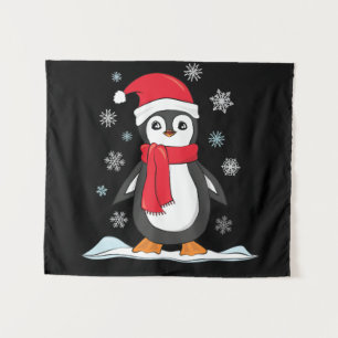 Christmas Cute Penguin Tapestry