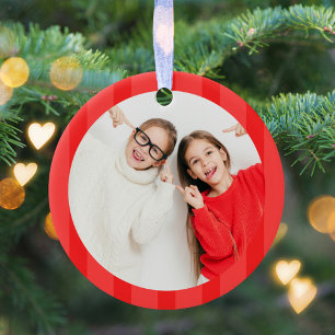 Christmas Cute Photo Red Whimsical Fun  Ceramic Tree Decoration