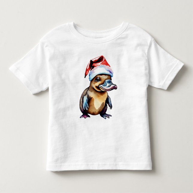 Christmas cute platypus toddler T-Shirt (Front)