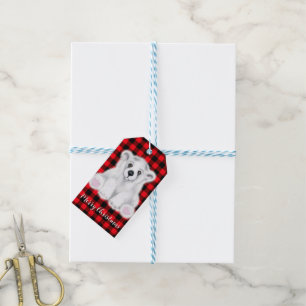 Christmas cute polar bear cub, Santa bear cub Gift Tags