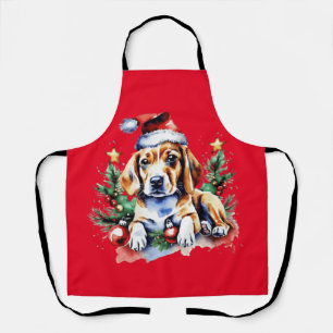 Christmas cute puppy apron