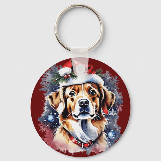 Christmas cute puppy key ring (Front)