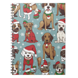 Christmas cute puppy notebook