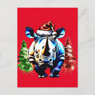 Christmas cute puppy postcard