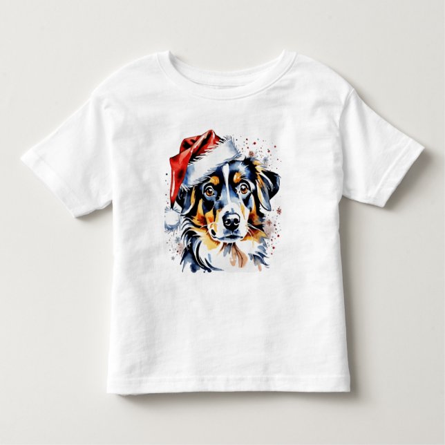 Christmas cute puppy toddler T-Shirt (Front)