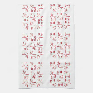 Christmas Cute Reindeer  Tea Towel