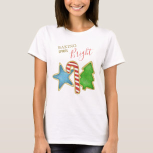 Christmas Cute Whimsical Baking Spirits Bright  T-Shirt