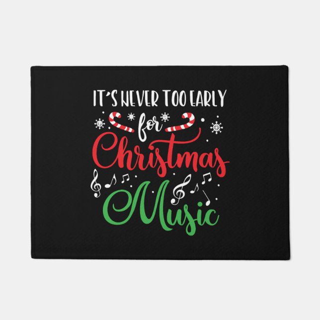 Christmas Cute Xmas Carol Holiday Music Lover Gift Doormat (Front)