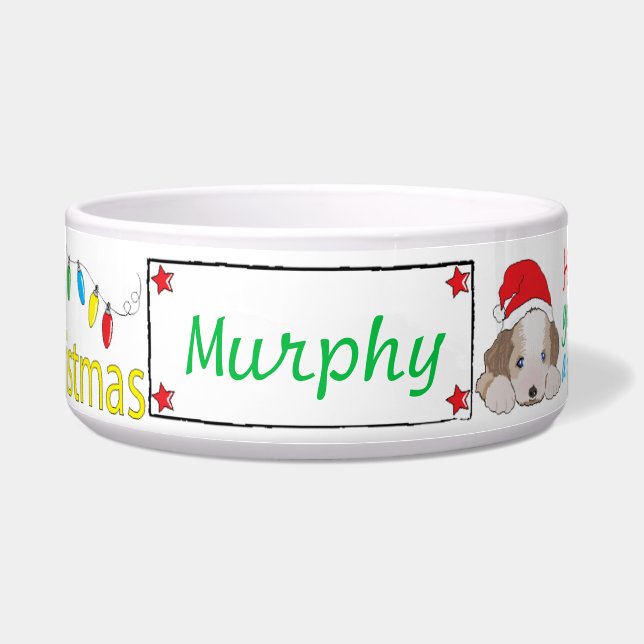 Christmas Cuteness Pet Bowl Furry Little Xmas (Front)