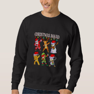Christmas Dab Santa Friends Matching Family Christ Sweatshirt