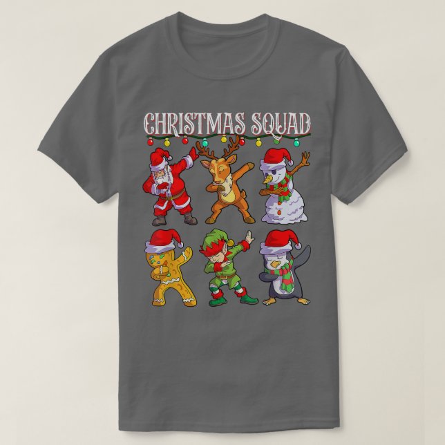 Christmas Dab Santa Friends Matching Family Christ T-Shirt (Design Front)