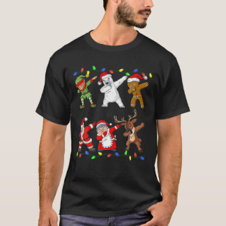 Christmas Dabbing Elf And Friends Boys Kids Dab Xm T-Shirt