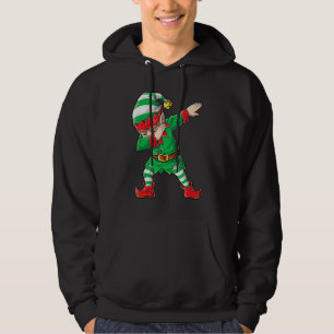 Christmas Dabbing Elf Squad Boys Men Xmas Family M Hoodie
