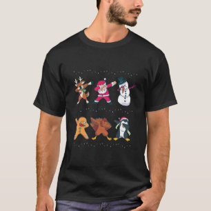 Christmas Dabbing Flossing Viral Dance Santa T-Shirt