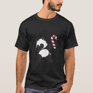 Christmas Dabbing Panda Bear Candy Cane Dance Gift T-Shirt