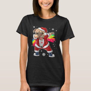 Christmas Dabbing Pug Christmas Pjs & Costume Idea T-Shirt