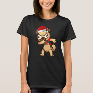 Christmas Dabbing Pug Dog Xmas Pajama Boys Kids 2 T-Shirt