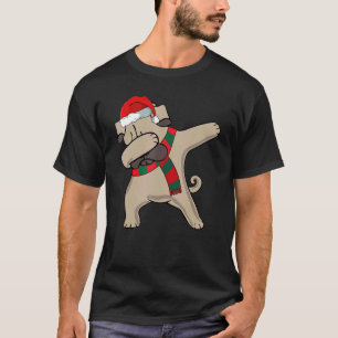 Christmas Dabbing Pug Dog Xmas Pajama Boys Kids T-Shirt