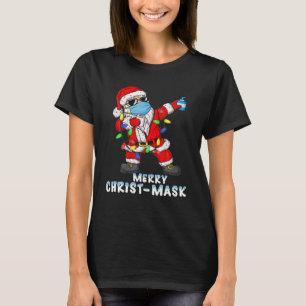Christmas Dabbing Santa 2020 Wearing Mask Funny T-Shirt