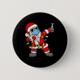 Christmas Dabbing Santa Claus Xmas Fun Boys Kids T 6 Cm Round Badge