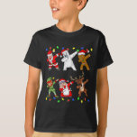 Christmas Dabbing Santa Elf And Friends Boys Kids  T-Shirt<br><div class="desc">Christmas Dabbing Santa Elf And Friends Boys Kids Dab Xmas</div>