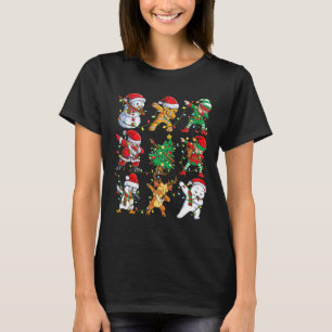 Christmas Dabbing Santa Elf Friends Boys Girls Men T-Shirt