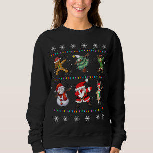Christmas Dabbing Santa Elves Xmas Sweatshirt