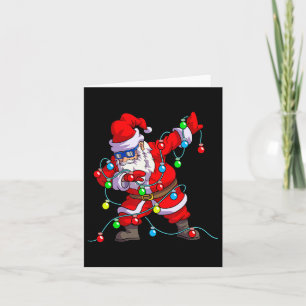 Christmas Dabbing Santa Men Kids Boys Xmas Gifts T Card