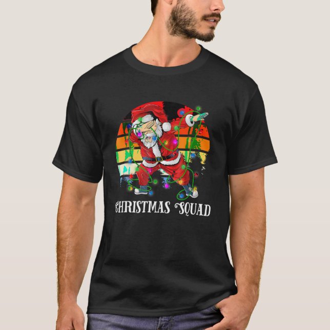 Christmas Dabbing Santa Men Kids Boys Xmas Gifts T T-Shirt (Front)