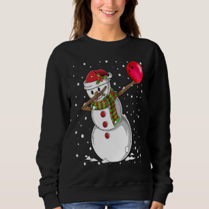 Christmas Dabbing Snowman Bowling Boys Kids Xmas S Sweatshirt
