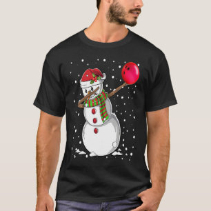 Christmas Dabbing Snowman Bowling Boys Kids Xmas S T-Shirt