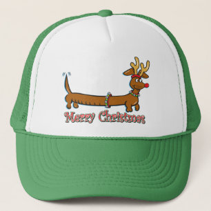 Christmas Dachshind Trucker Hat