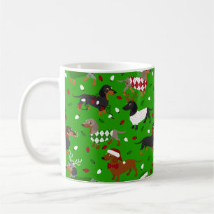 Christmas Dachshund All Coats Coffee Mug