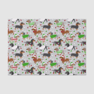 Christmas Dachshund All Coats Tissue Paper