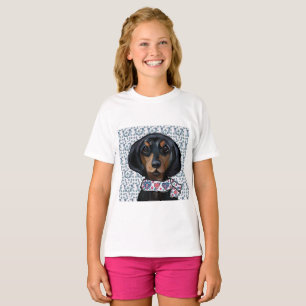 Christmas Dachshund Art     T-Shirt
